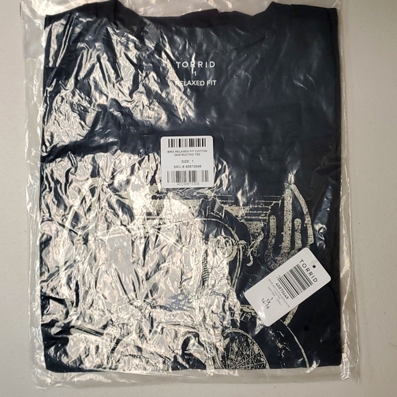 ❤️NWT VINTAGE TORRID TEE - MOTORCYCLE BIKER DISTRESSED - 100% COTTON - PLUS SIZE - Picture 6 of 13